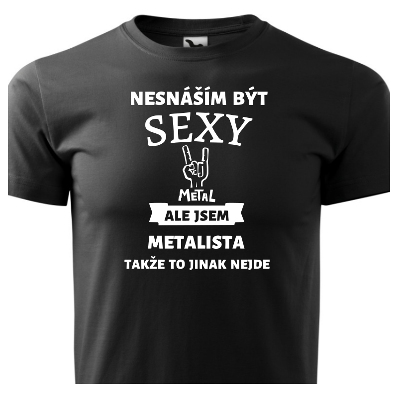 Fenomeno Pánské tričko Sexy metalista - černé