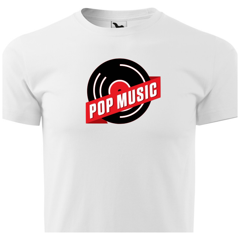 Fenomeno Pánské tričko Pop music - bílé