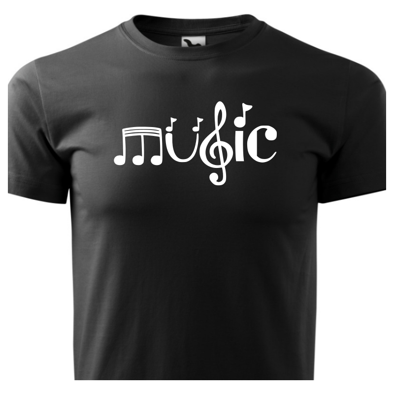 Fenomeno Pánské tričko Music - černé