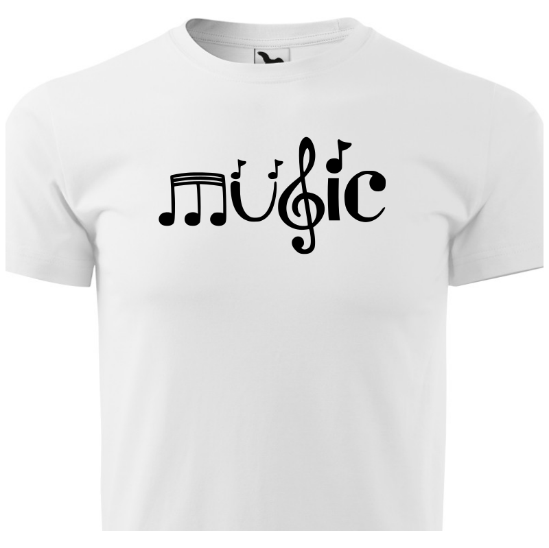 Fenomeno Pánské tričko Music - bílé