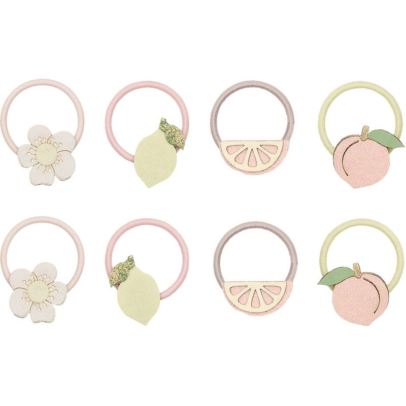 MIMI & LULA Gumičky do vlasů Peachy Citrus mini – set 8 ks