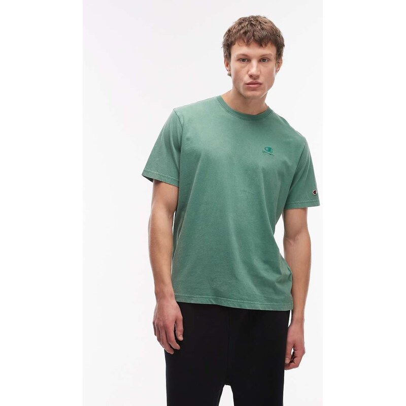 Champion Icons t-shirt in washed green