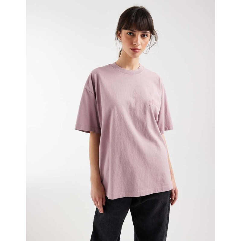AllSaints odyessey back print t-shirt in dusty lilac-Purple 114375365