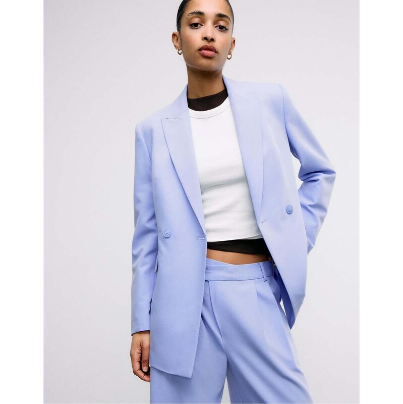 Stradivarius Fitted blazer in royal blue-Navy 114375427