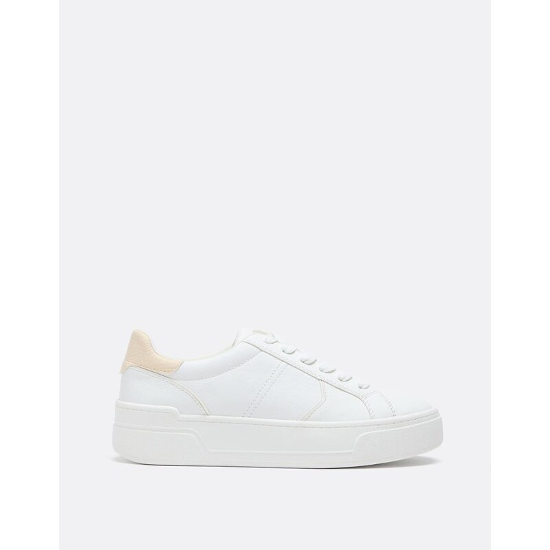 Stradivarius Casual platform trainers in white