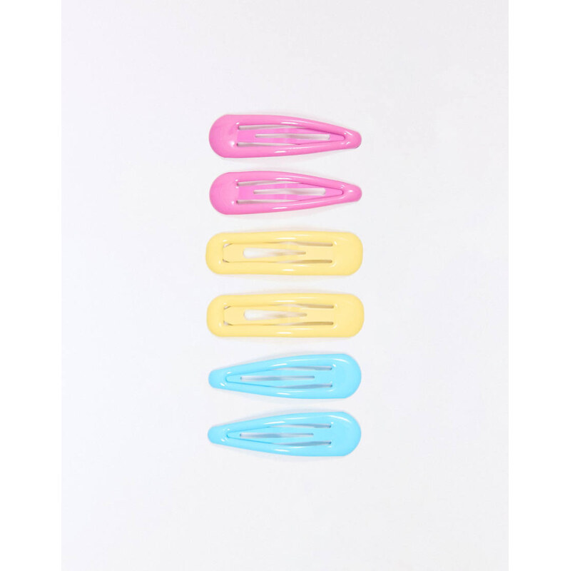 Bershka Pack of 3 clips in yellow 114375566