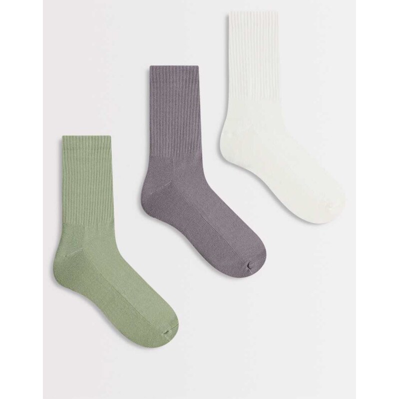 ASOS DESIGN 3 pack sports socks in multi 114375357