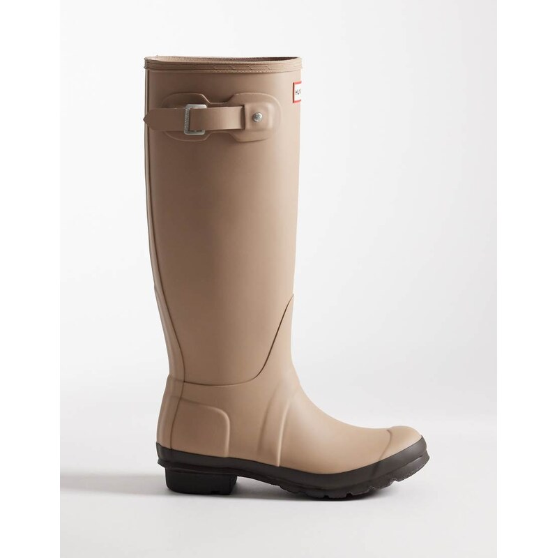 Hunter Original tall wellington boot in mocha brown 114375372