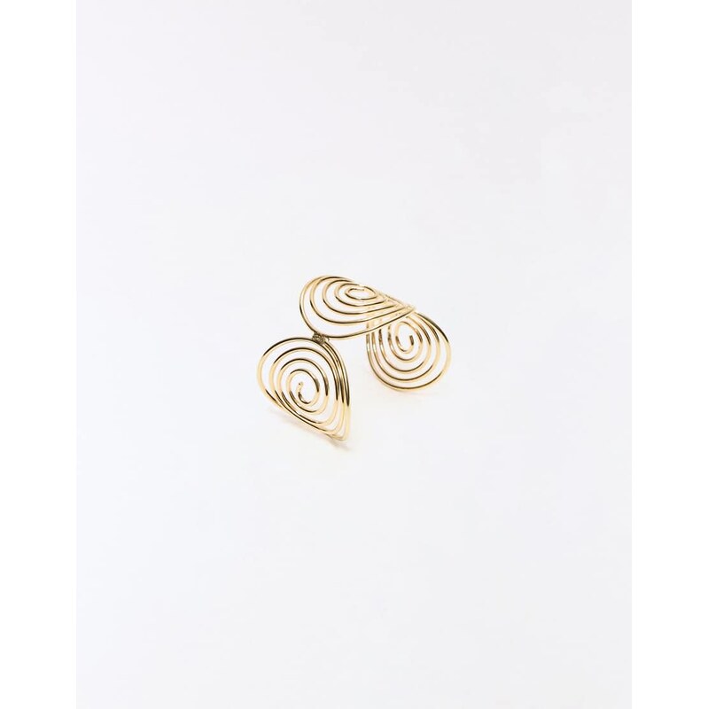 Bershka Adjustable spiral bracelet in gold 114375551