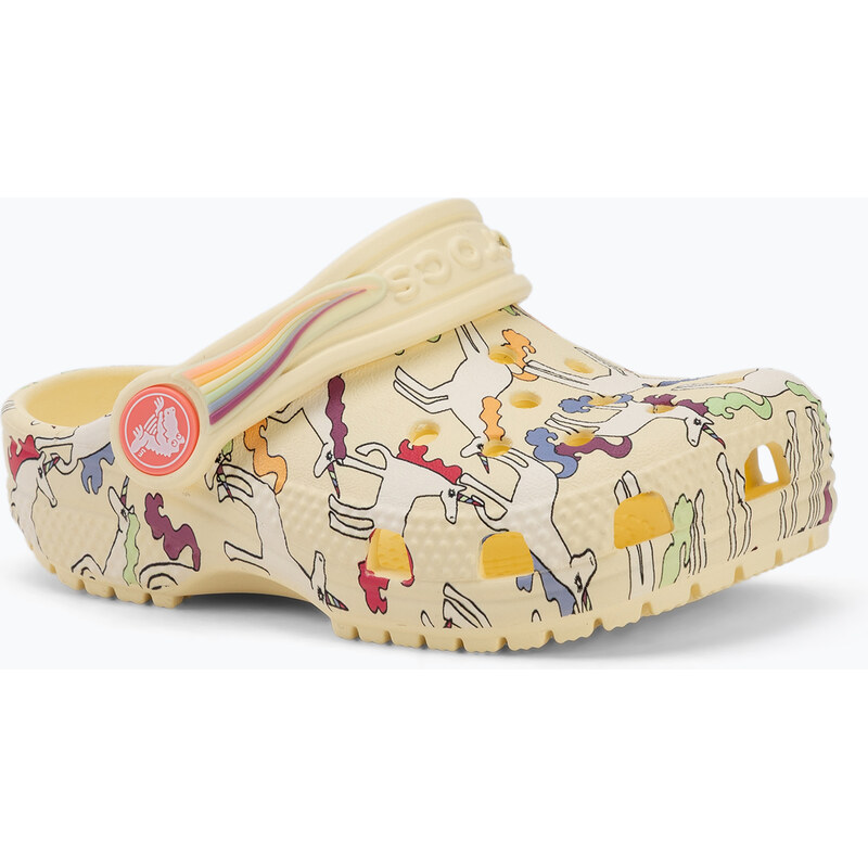 Dětské nazouváky Crocs Classic Unicorn Graphic yellow light