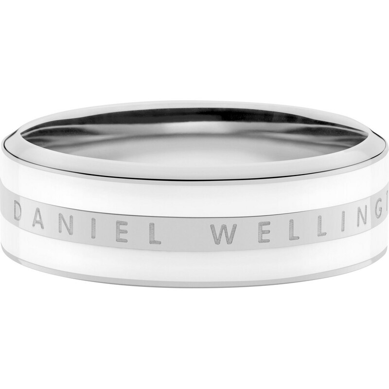 Daniel Wellington dámský prsten ocelový s bílým smaltem Emalie 114376647