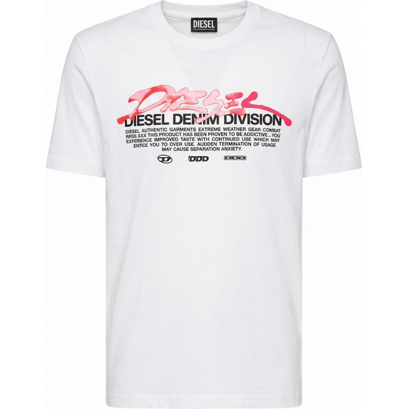DIESEL Graphic White tričko