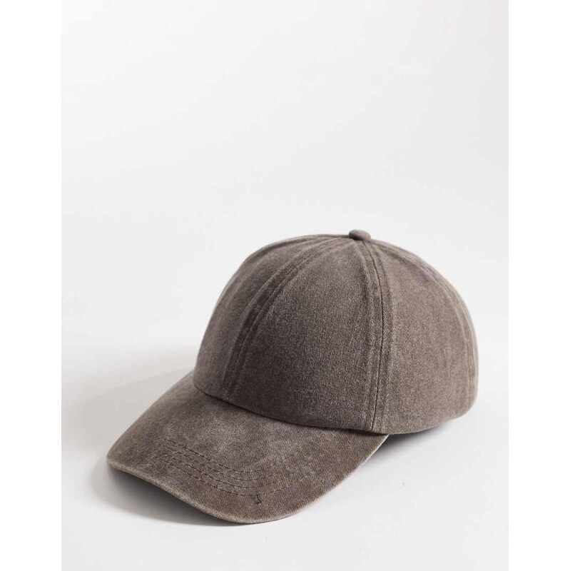 ASOS DESIGN baseball cap in washed brown