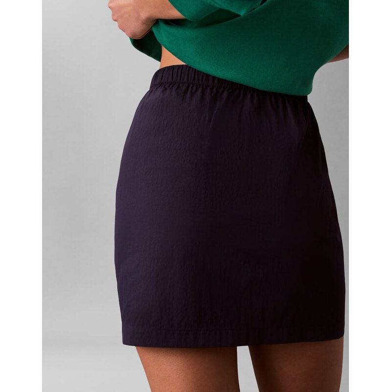 Calvin Klein Jeans nylon mini skirt with elasticated waist in navy 114377534