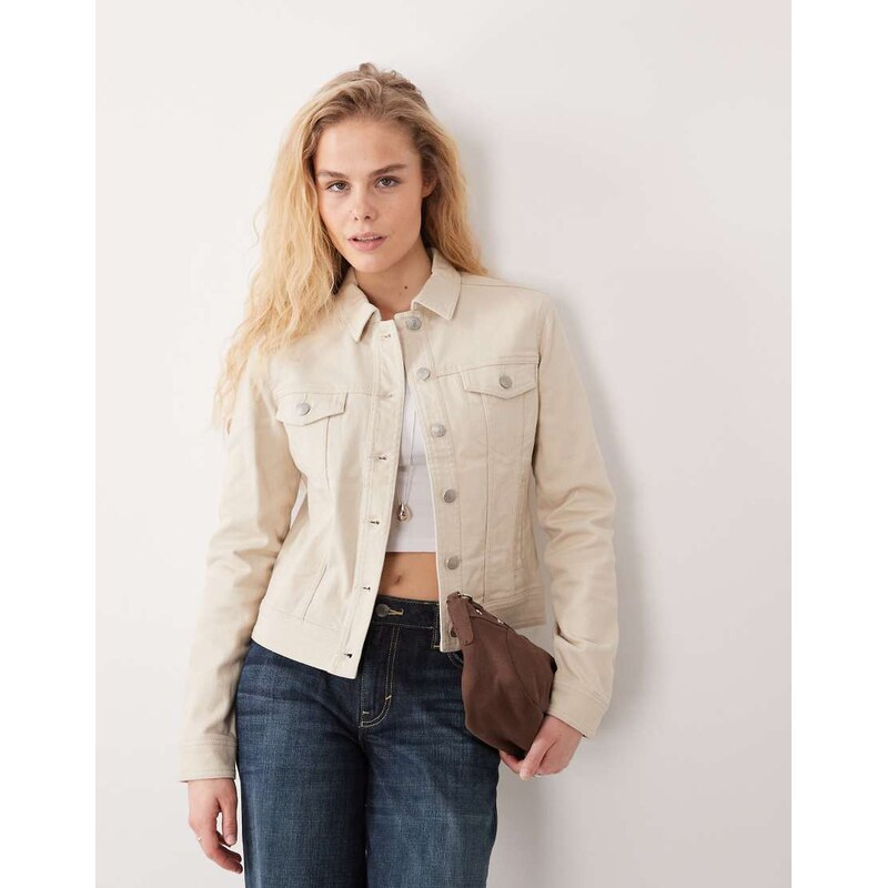 Threadbare denim jacket in ecru-White 115522781