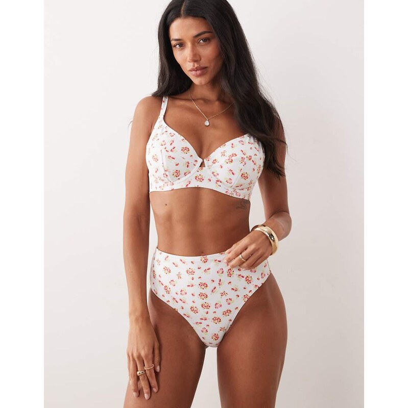 Peek & Beau high waist bikini bottom in ditsy floral-Multi