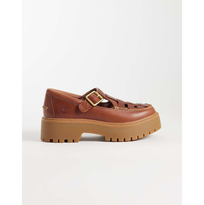 Timberland Stone Street mary jane in brown leather 114377501