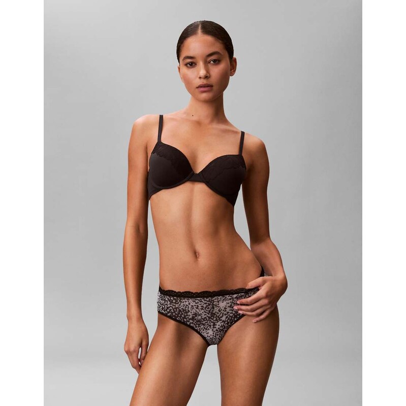Calvin Klein Microfiber Stretch hipster briefs in black animal