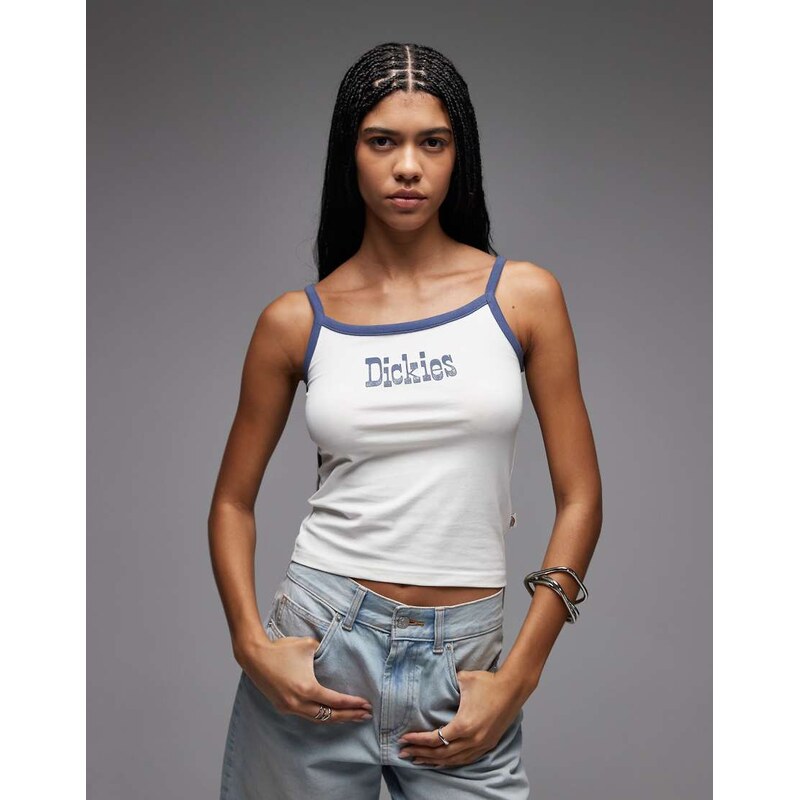 Dickies Vernal logo vest in white