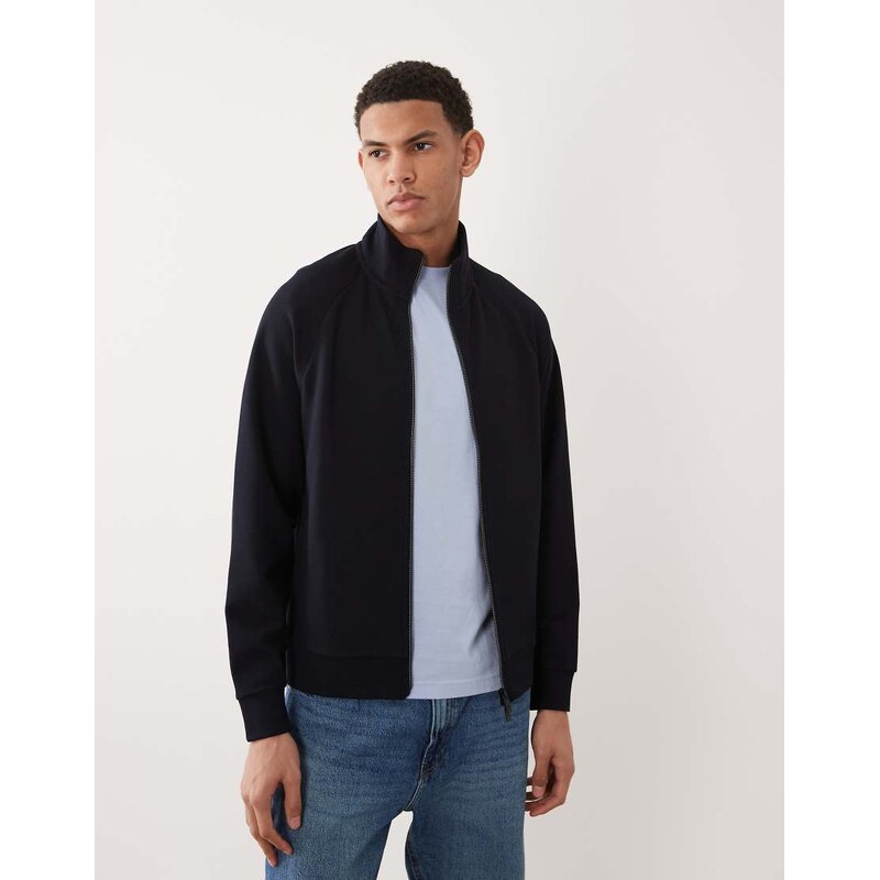 Mango zip through sweatshirt in navy