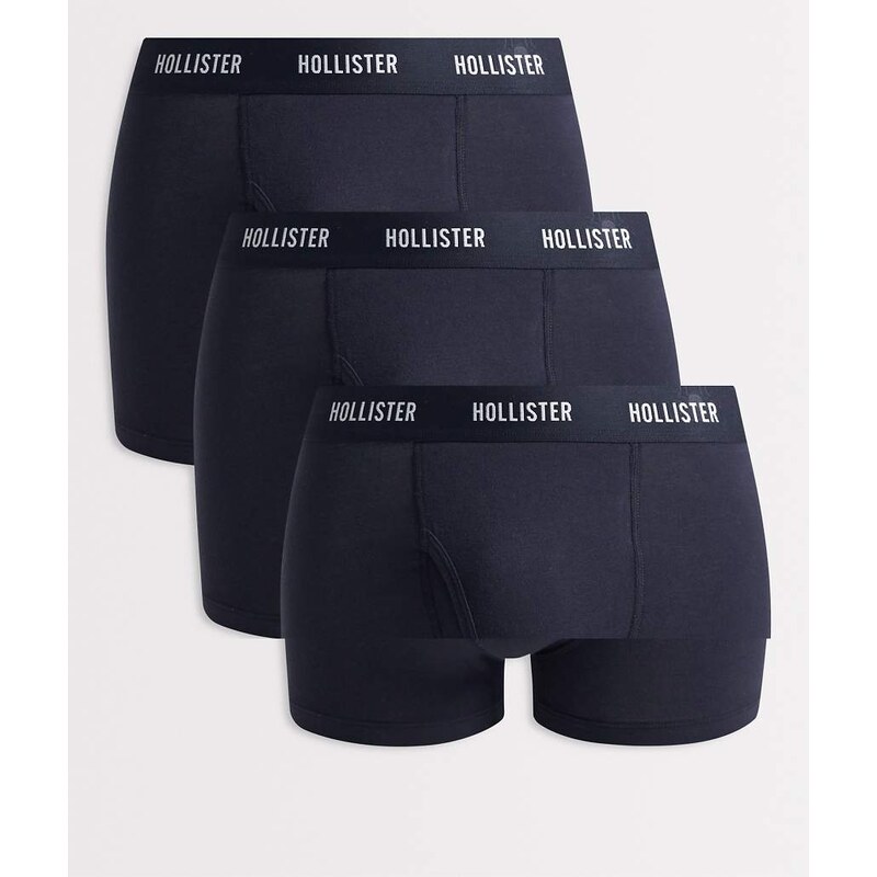 Abercrombie & Fitch 3 pack black waistband boxer in grey and black 114377668