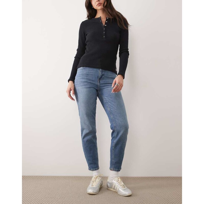 Mango relaxed mom jeans in light blue