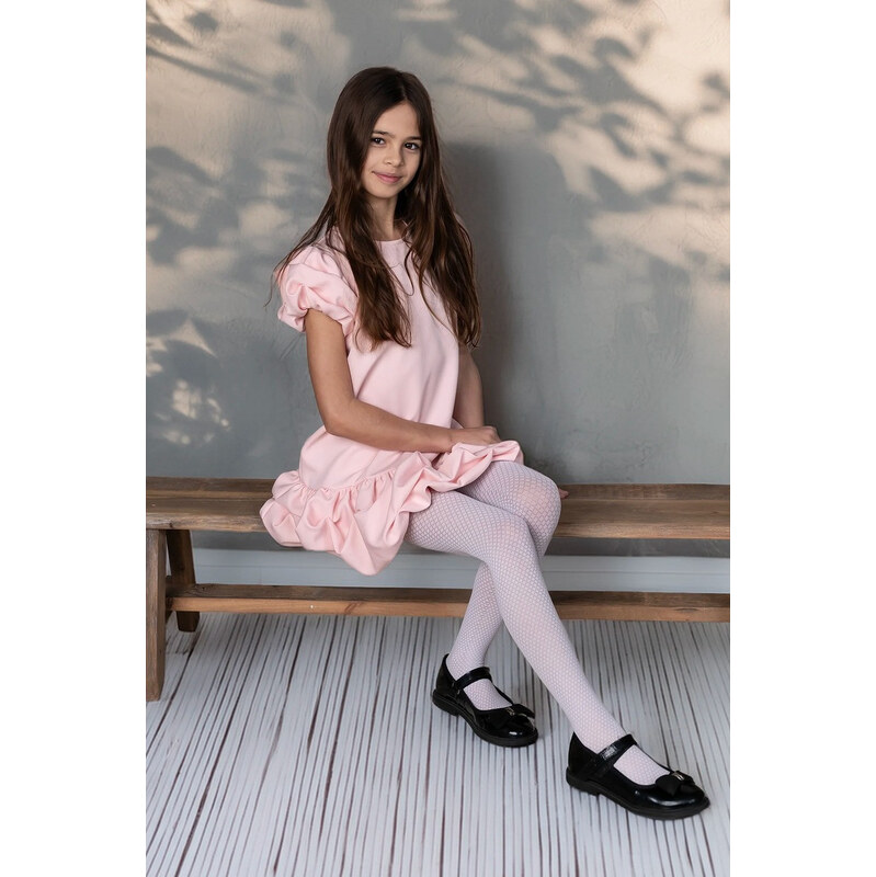 Knittex Dívčí punčocháče s geometrickým vzorem Alba DR2605 114379081