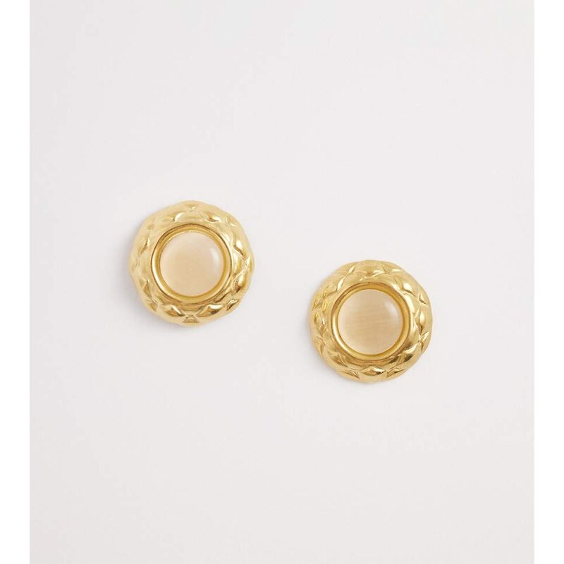 Lost Souls vintage inspired stone earrings in 18ct gold plated 114523272