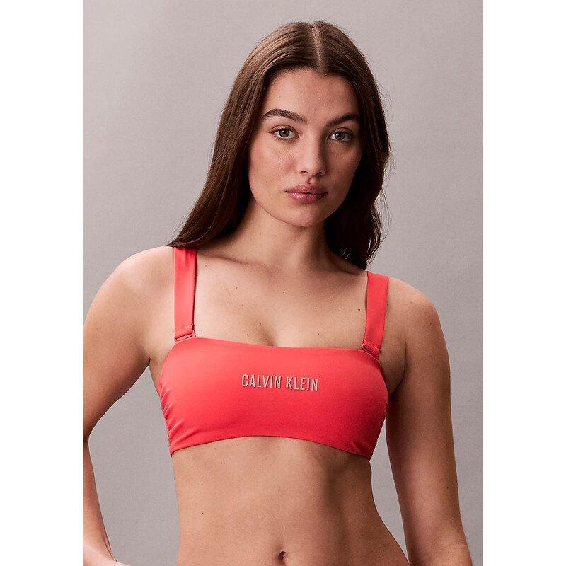 Dámské plavky Calvin Klein Q61223 Horní díl Korálová2
