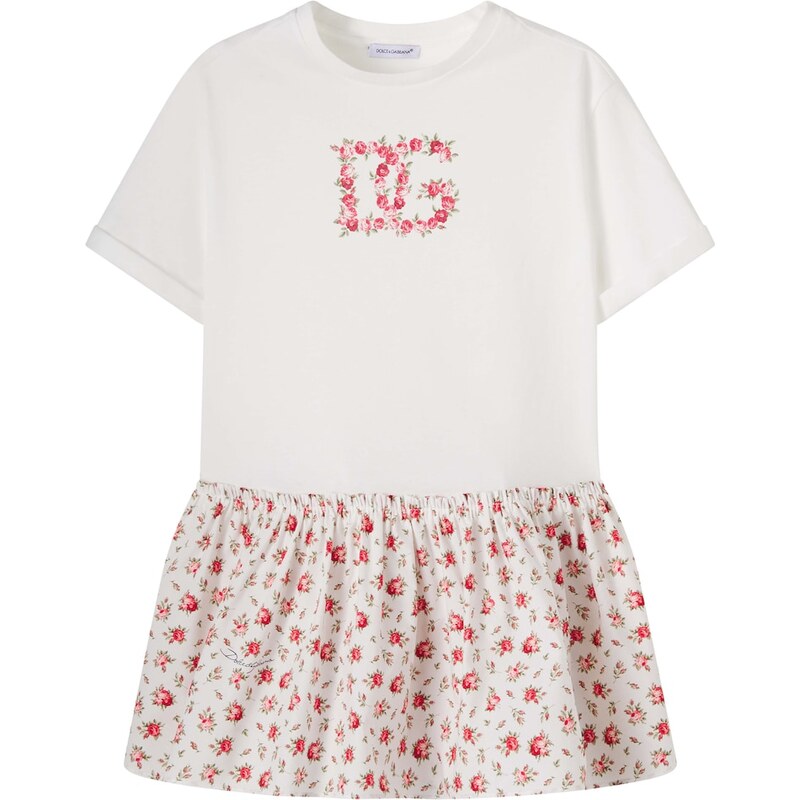 Dolce&Gabbana Kids DG floral cotton dress