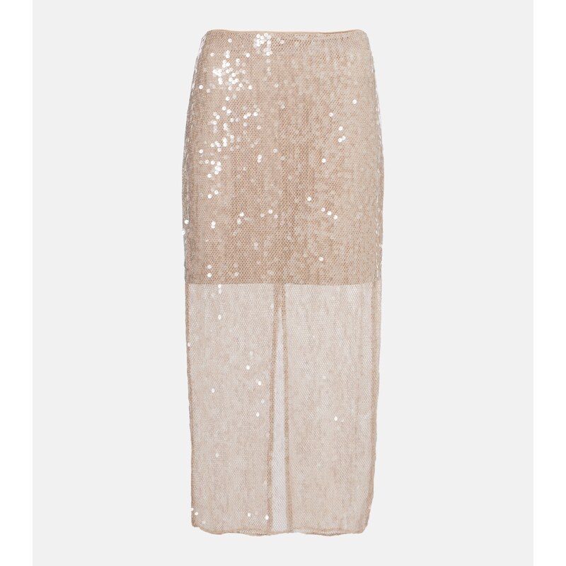 Veronica Beard Allora sequined midi skirt