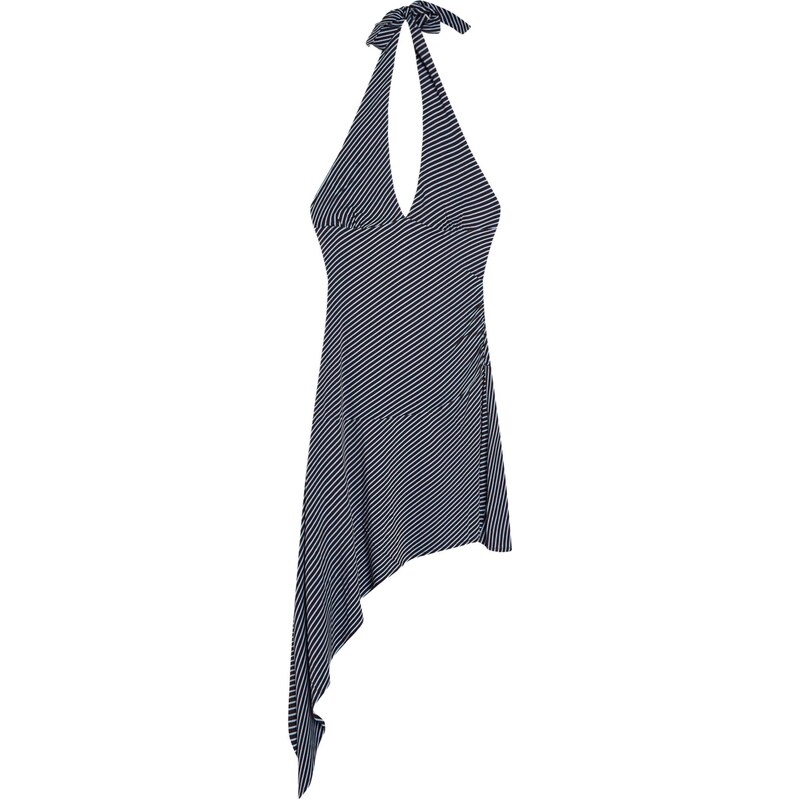 Bershka Šaty BLOBER-H marine modrá / pastelová modrá