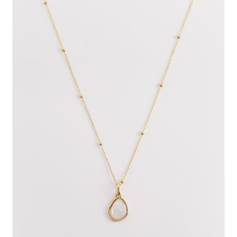Abbott Lyon moonstone pendant necklace in 18k plated stainless steel 114385335