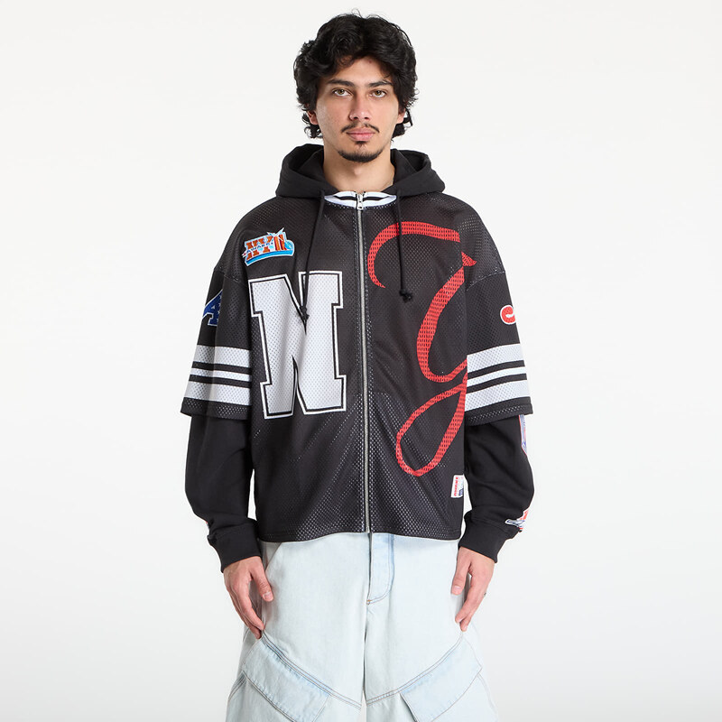 Mikina Awake NY Headcrack Champs Jersey Zip Hoodie Black S