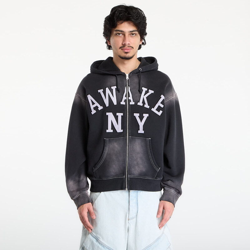 Mikina Awake NY Collegiate Arch Zip Hoodie Black M