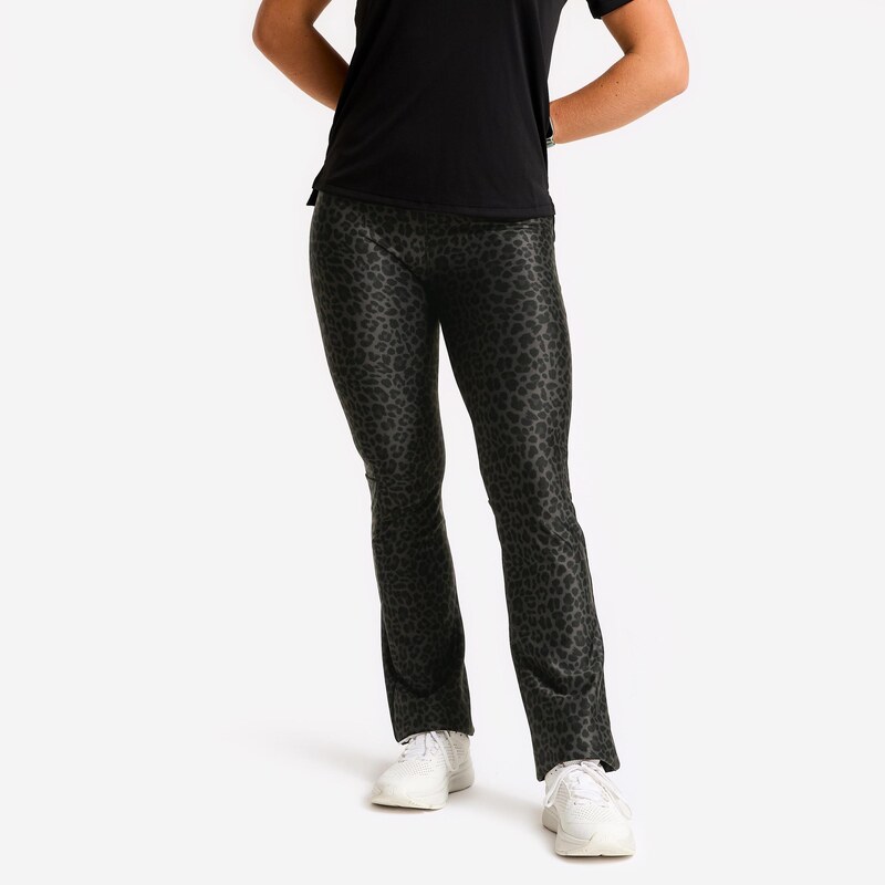 DOMYOS Dámské legíny Regular s leopardím vzorem 114386138