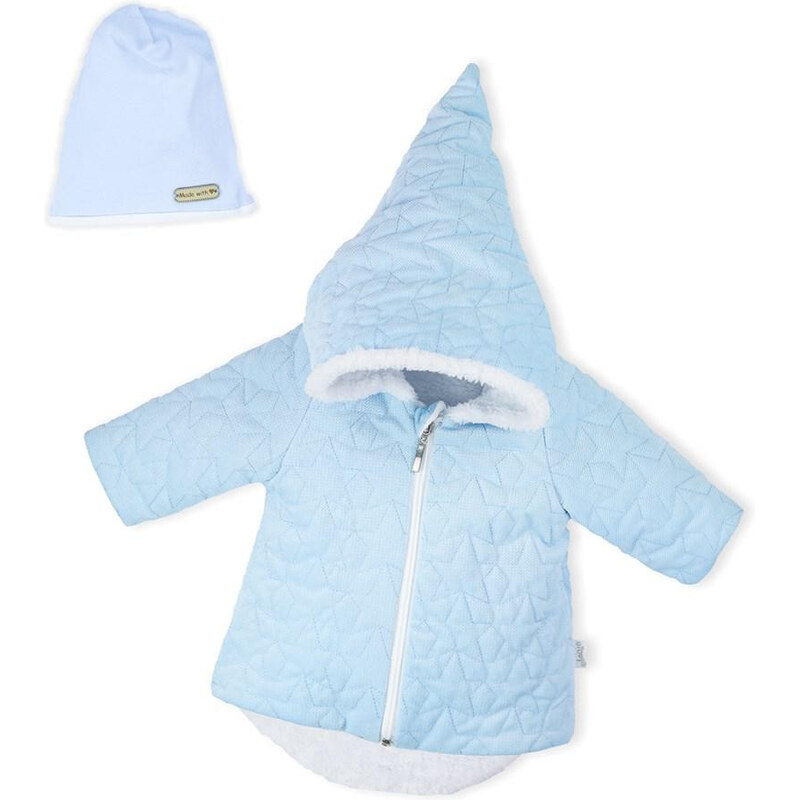 Nicol Zimní kojenecký kabátek s čepičkou Kids Winter modrý Vel.