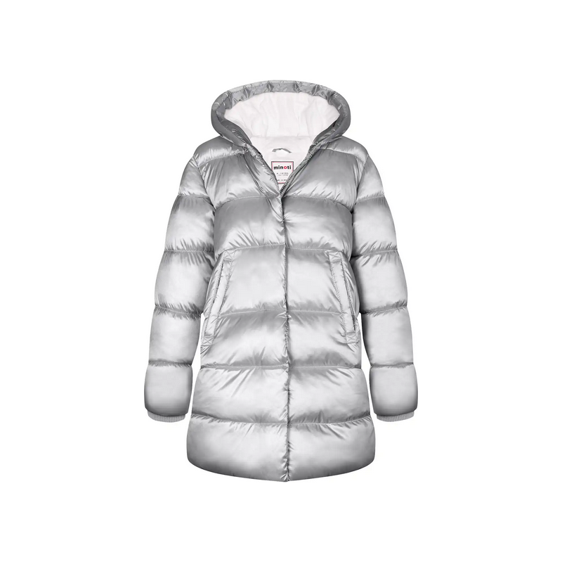 Minoti Kabát dívčí nylonový Puffa podšitý microfleecem, Vel. 98