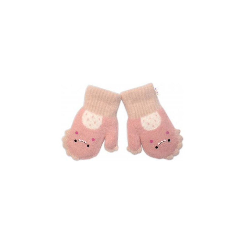 Baby Nellys Zimní rukavičky s kožíškem Dino, Baby Nellys, Vel.