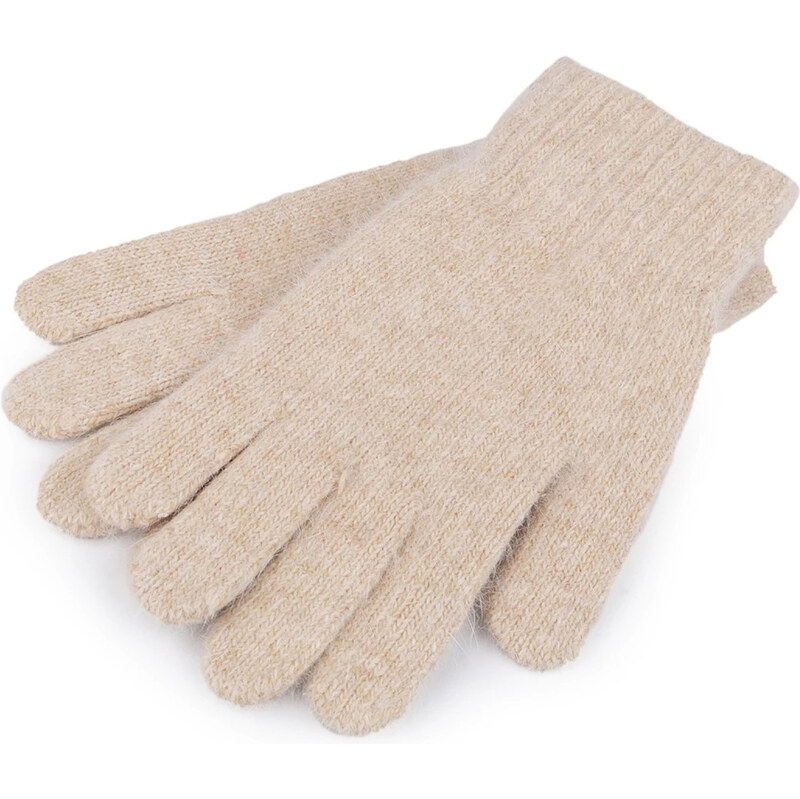 Stoklasa Pletené rukavice unisex Béžová