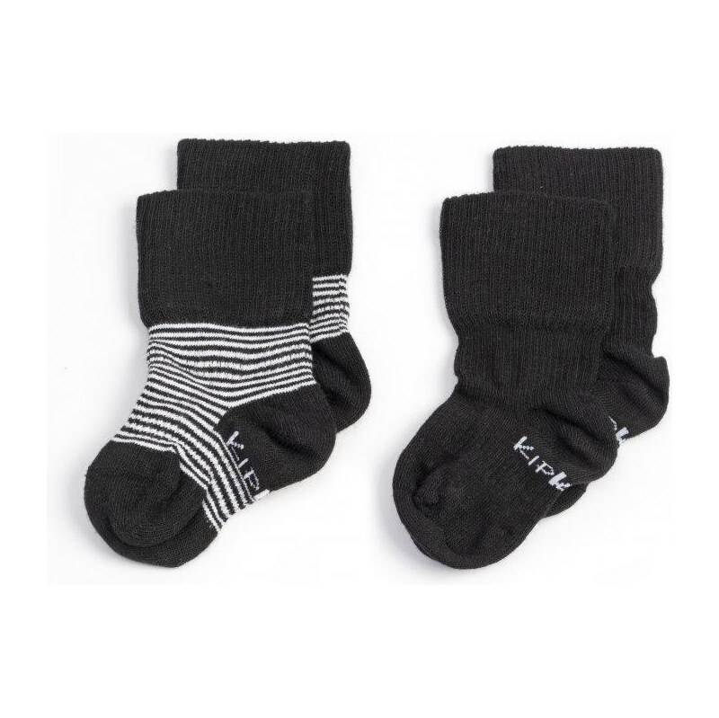 KipKep Dětské ponožky Stay-on-Socks Vel. 6 - 12 m 2 páry Black