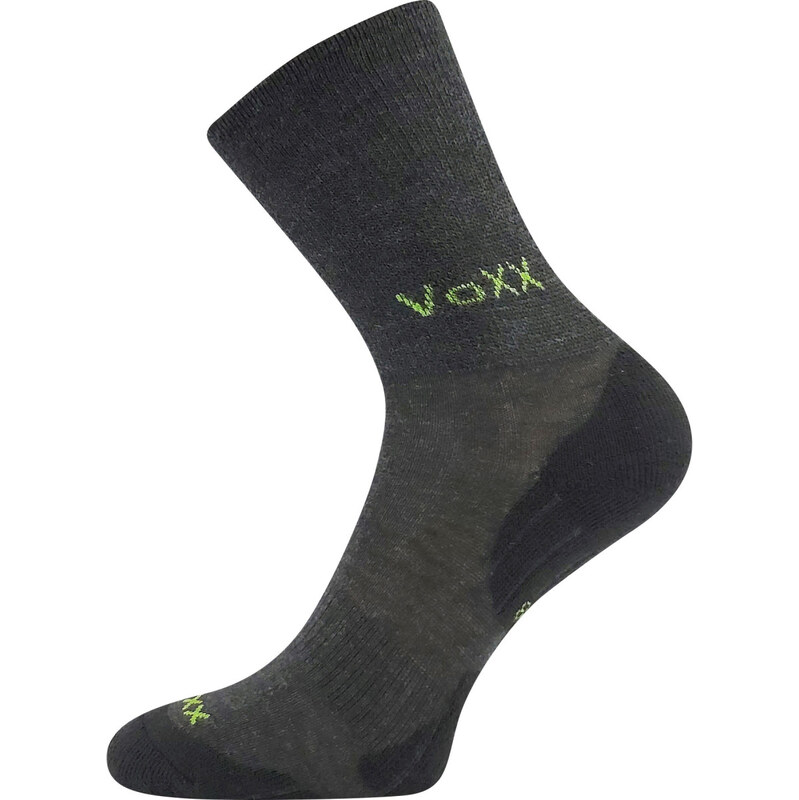 VoXX Ponožky dětské zimní vlněné Irizarik se stříbrem tm. šedé