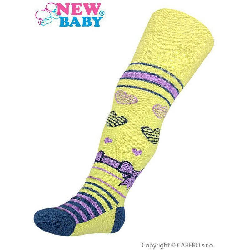 New Baby Bavlněné punčocháčky s protiskluzem 3xABS Vel. 104