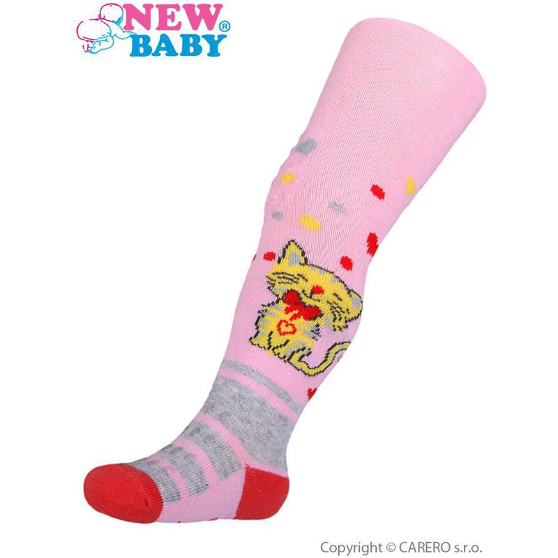 New Baby Bavlněné punčocháčky s protiskluzem 3xABS Vel. 104
