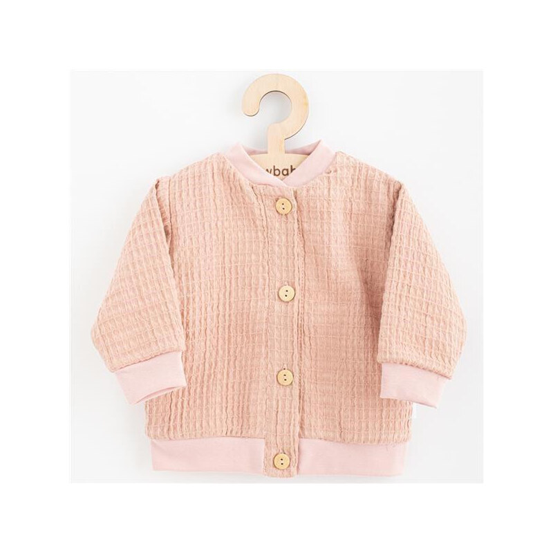 New Baby Kojenecký mušelínový kabátek Comfort clothes růžová Vel