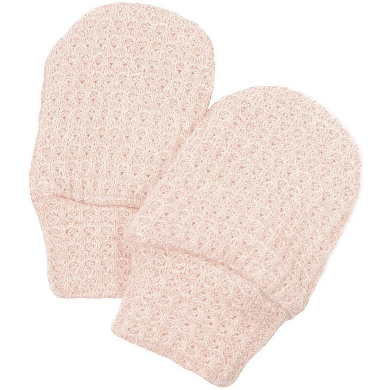 Esito Kojenecké rukavice svetrové Powder pink Kojenecké rukavice