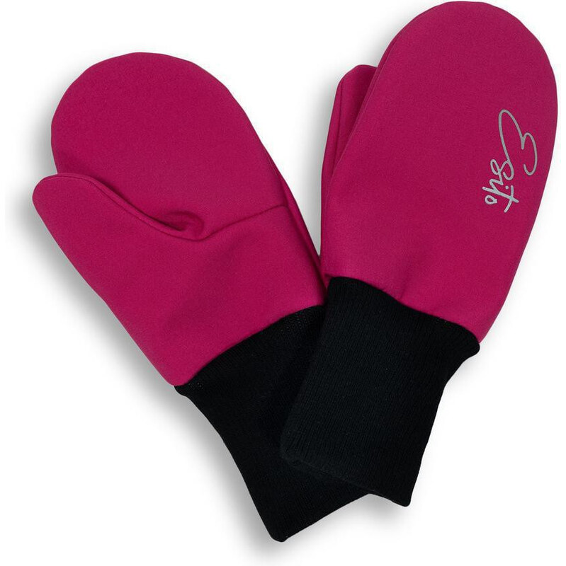 Esito Palcové rukavice softshell Vel. 5 - 7 let Raspberry pink -