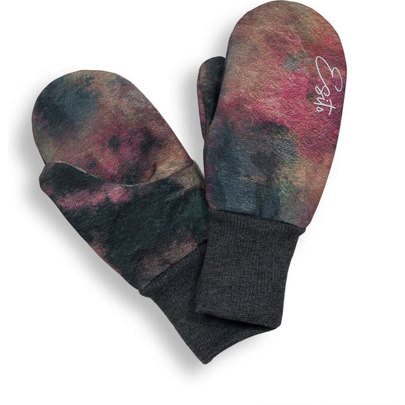 Esito Palcové rukavice softshell Duo Rainbow - duhová Vel. 1 - 2