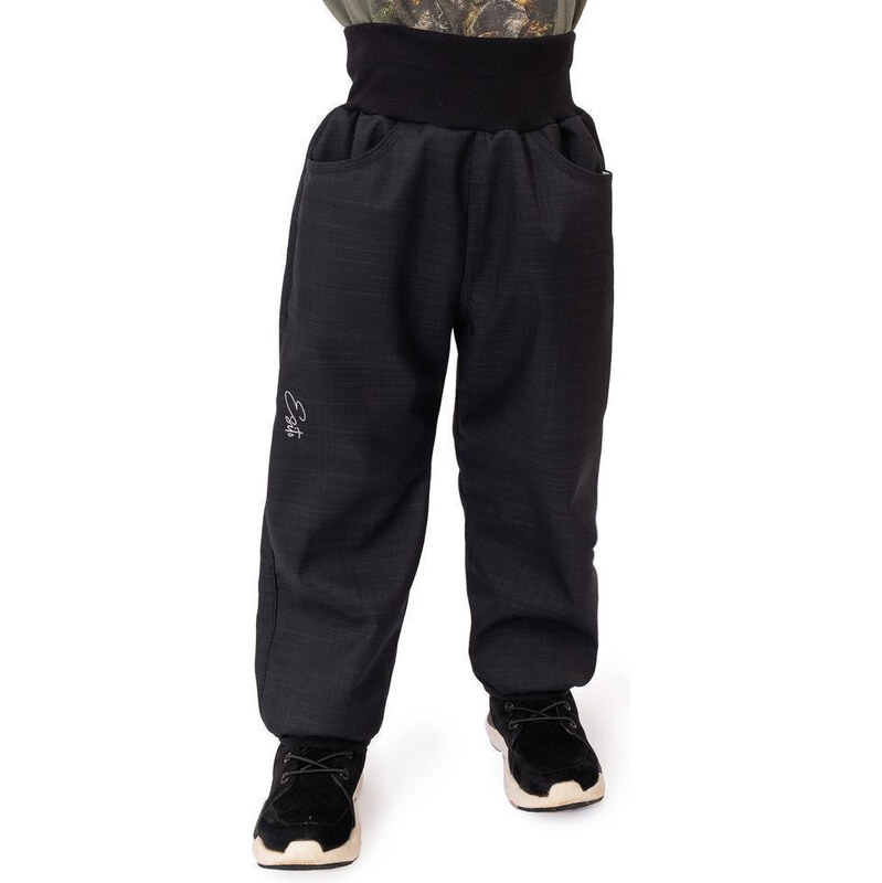 Esito Dětské softshellové kalhoty s beránkem Lamb Black Vel. 86