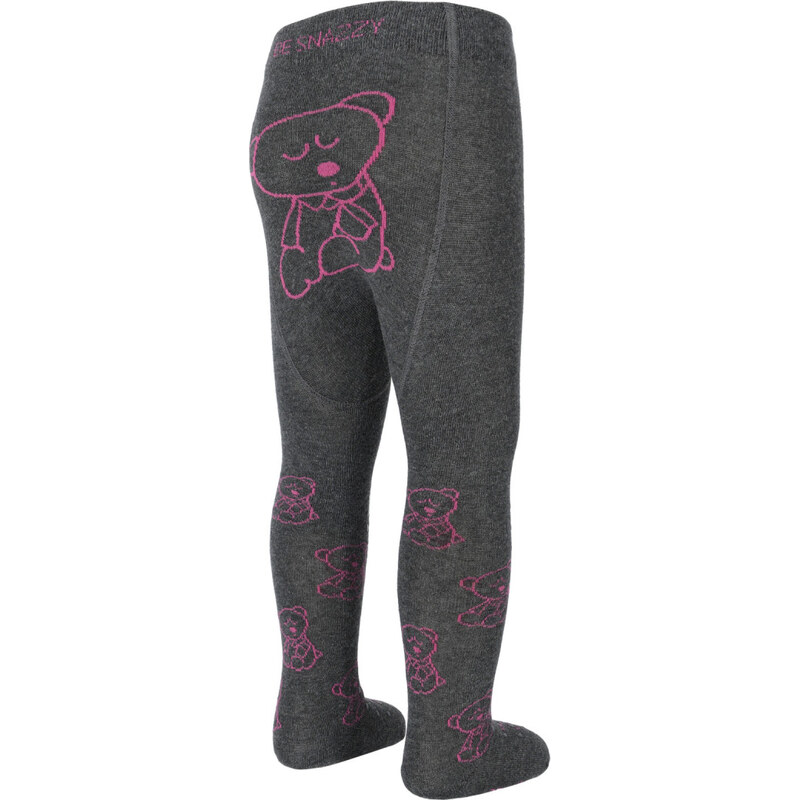 Be Snazzy Punčocháče s protiskluzem 3x ABS vel. 68/74 tm. šedé s